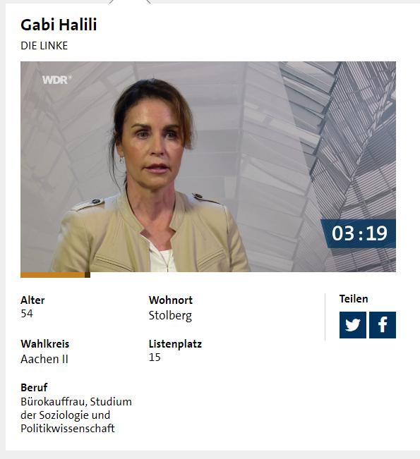 Gabi Halili im Kandidatencheck des WDR